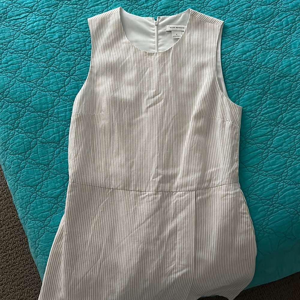 Club Monaco Striped Wrap Romper Color Khaki